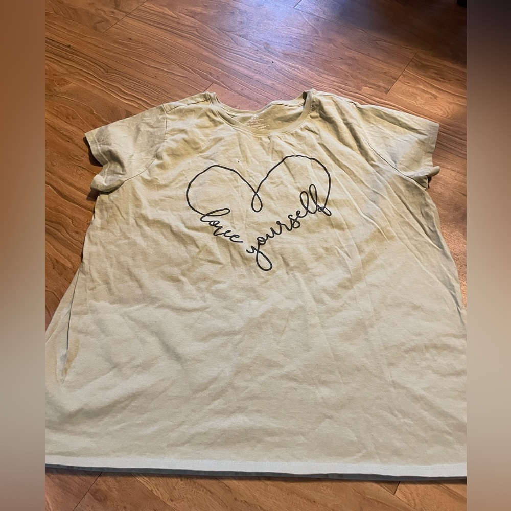 Love Yourself Women’s Short sleeve green T-shirt- 2xl